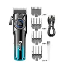 Maquina De Cortar Cabelo  e Barba Profissional Kemei Km 2279 Com Led