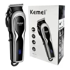 maquina de cortar cabelo e barba acabamento aparador profissional kemei km-119 sem fio original bateria longa duração