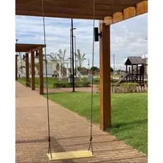 Balanço de Madeira Suspenso Infantil e Adulto com 4 METROS de CORDA em Cada Lado para Pendurar Pronta Entrega