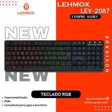 Teclado Gamer LED Colorido Tecla Removível PC Gamer Pro Notebook