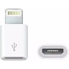 ADAPTADOR OTG ENTRA MICRO USB V8 SAI CONECTOR COMPATÍVEL IPHONE LIGHTNING 8 PINOS
