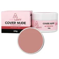 Gel Construtor Cover Nude + Natural Anylovy Naturais Alongamento Fortalecimento Blindagem Unhas