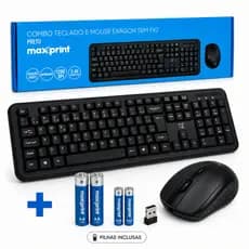 Kit Teclado E Mouse Sem Fio Wireless 2.4ghz Para Pc E Notebook com Pilhas Inclusas