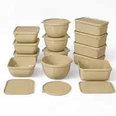 Kit 12 pote com tampa variados 1 litro para armazenar alimentos