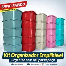 Kit 10 Pote Plástico 1 Litro Retangular | Livre de BPA | Freezer e Micro-ondas