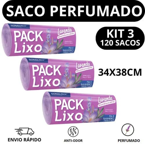 Saco Pia e Banheiro Lavanda Extrusa Pack com 120 Unidades