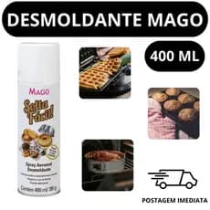 Desmoldante Spray Solta Fácil 400ml Mago - Antiaderente Para Untar Formas Massas Bolos Doces