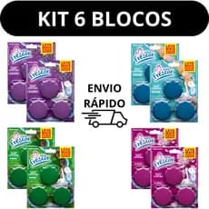 Kit 6 Blocos Sanitários para Caixa Acoplada – Limpeza Profunda e Perfume Duradouro