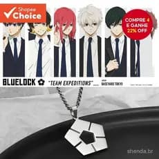 Versão Coreana New Style Blue Lock Football Necklace Pingente de Animação Japonesa