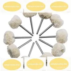 CFSTORE 10 Peças Rodas De Polimento De Fio De Algodão De Lã Escova Almofada Dremel Ferramentas Rotativas A6D4