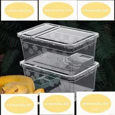 [Dhiint] Tanque De Répteis Inseto Aranhas Tartaruga Lagarto Plástico Transparente Caixa De Reprodução Vivarium Com Varan