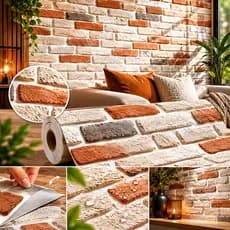 Papel De Parede Adesivo Bloco Tijolos Premium Decoração Quarto - Envio Imediato