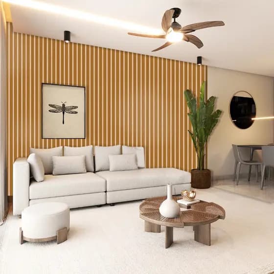 Papel De Parede Ripado Freijo Imbuia Preto Placas Ripadas Decoração Quarto Sala - 6 Metros