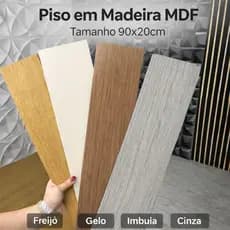 KIT 10 ATÉ 50 PISO MDF PREMIUM MADEIRA ALTA QUALIDADE AMADEIRADO 90x20 Sala Tv Escritório Quarto