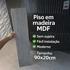 KIT 5 Até 50 Piso MDF MADEIRA PREMIUM ALTA QUALIDADE 90x20 Amadeirado Fácil Instalação Moderno