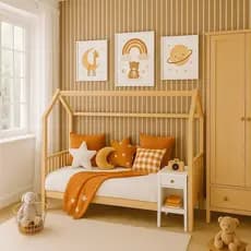 KIT 5 Até 250 Painel Ripado MDF Premium Madeira Alta Qualidade Decorativo 45x10 Parede Sala Quarto