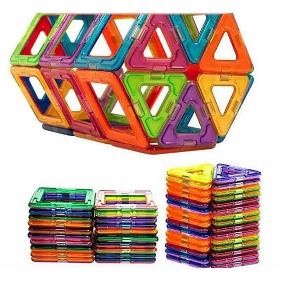 30/50/100 peças blocos de construção magnéticos brinquedos educativos mágicos infantis