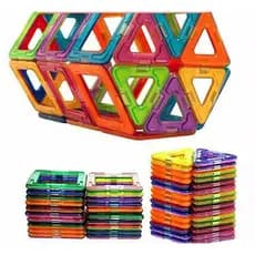 30/50/100 peças blocos de construção magnéticos brinquedos educativos mágicos infantis