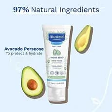 MUSTELA MUSTELA Creme Hidratante para Bebês Contém Abacate Orgânico Adequado para Pele Normal (40ml/1.35ml Onças) IMBY