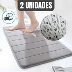 Kit 2 Tapete Antiderrapante Absorvente Banheiro Quarto Macio Soft Secagem Rapida 60x40 Tapetes Sala