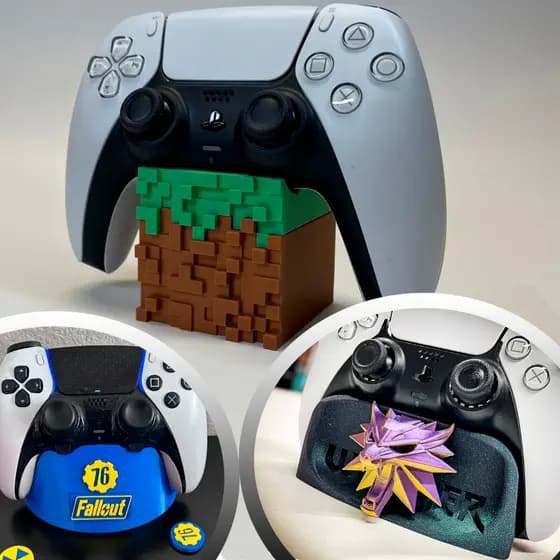 Suporte Controle PS5 e Xbox | Temas Minecraft, Fortnite, Fallout, Witcher, Rocket League