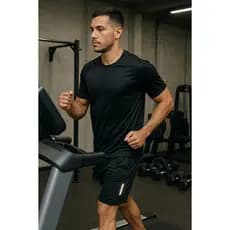 Kit Short e Camiseta Dry-Fit Para Treinos Corrida Academia Masculino Cores Variadas