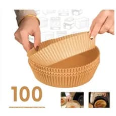 Forma De airfryer Papel Descartável Redondo Antiaderente Papel COD