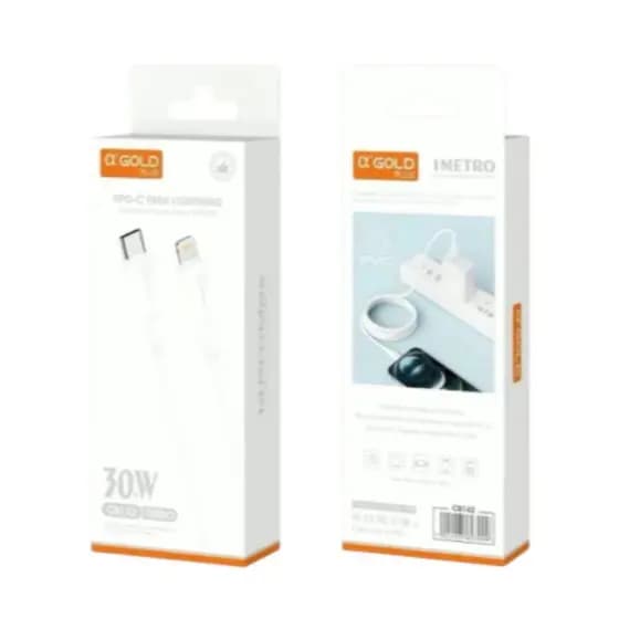 kit 2 Cabo Turbo A'gold Cb142 Usb-c Para Lightning (iphone)/Tipo--c