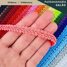 Passamanaria  Fita Galão 10mm Rolo Com 20 Metros Várias Cores  91