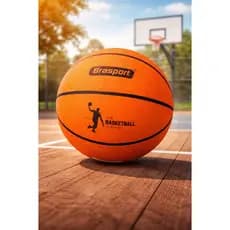 Kit Bola Basquete Tamanho Oficial + Bomba Inflar Bico Ar Para Encher Bola Basketball Quadra