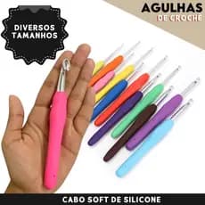 Agulha Soft Para Crochê Com Cabos Emborrachados - Ideal Para Artesanato e Amigurumi..