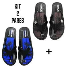 Kit 02 Pares chinelo masculino sandália masculina chinela chinelo masculino antiderrapante