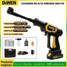 Lavadora de Alta Pressão Portátil Recarregável 48V 1200 PSI 20000 RPM 6 Modos Sem Fio para Limpeza Profissional