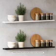 Prateleira MDF Preto Branco Madeirado Cru Nicho Decoração Sala Quarto Banheiro Cozinha 80cm 90cm 100cm 110cm