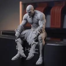 Personagens Descansando Setup Berserk, Kratos, Doom, Luffy Geek Presente