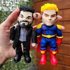 The Boys Capitão Patria Boneco Flexível Articulado Nerd Geek Homelander Black Noir Butcher
