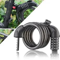 Cadeado de Aço Reforçado 1,20m x 12mm Senha 5 Dígitos Bike Moto Portão