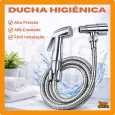 Ducha Higiênica Cromada para Banheiro em Aço Inox e Abs