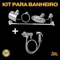 Kit Stander Acessórios para Banheiro 5 peças +  Ducha Higiênica