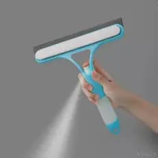 Rodo MOP com Dispenser Produto Spray e Esponja  Limpeza - 3 Em 1