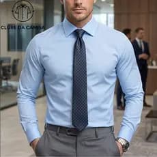 Camisa Social Masculina Manga Comprida  De Boa Qualidade Slim Fit Microelasticidade