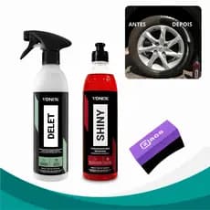 KIT LIMPEZA E BRILHO DE PNEUS SHINY DELET VONIXX