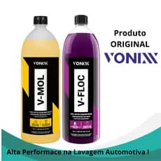 Kit Shampoo V-Floc 1,5l + V-Mol 1,5l Lava Autos Profissional VONIXX - Shampoo Desincrustante