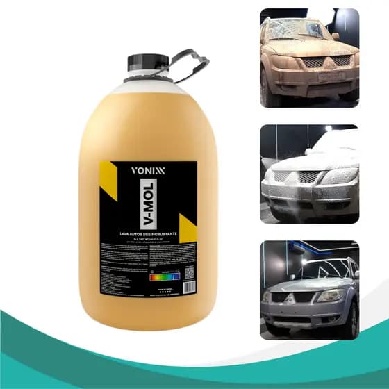 V-MOL Shampoo Limpeza Pesada Desincrustante De Lama E Graxa Lava Autos Vonixx - 500ml - 1,5lt - 5lt