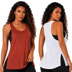 KIT 2 Blusa Feminina Dry Fit Academia Fitness Treino Leve Respirável Regata Feminina Academia Caminhada Corrida Yoga