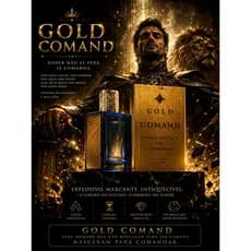 Gold Command 50ml - Perfume Masculino/Amadeirado • Especiado • Ambarado/Alta Fixação - Elegância, Poder e Sofisticação