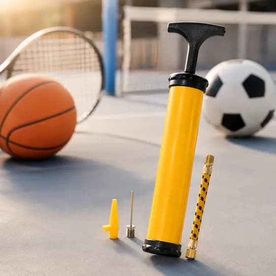 Bomba de Ar Manual 24cm com Mangueira Bicos para Bola Futebol Vôlei Basquete Boias