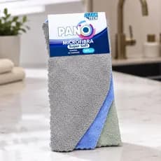 Kit 3 Panos Microfibra Super Soft Limpeza Vidros Móveis Carro Eletrônicos Sortido Absorvente Macios