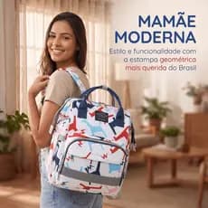 Bolsa Maternidade Impermeável Multifuncional Térmica para Garrafas, Compartimento para Fraldas e Grande Capacidade