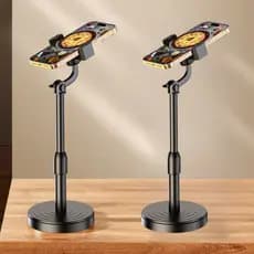 Suportes Para Tripé Celular 360 ° Mini Pedestal Ajustável Ideal Gravação De Vídeo